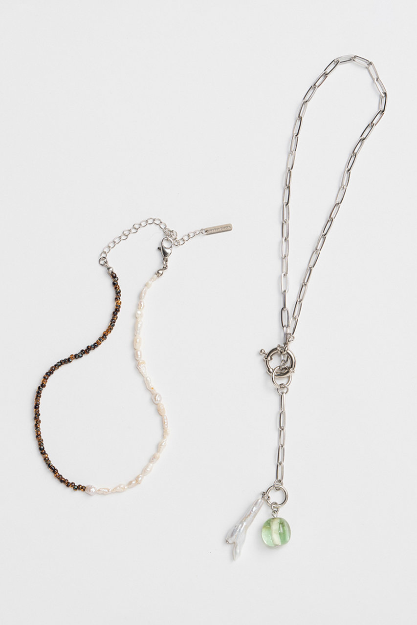 メゾンスペシャル/MAISON SPECIALのDouble Necklace/ダブルネックレス(M.GRN(ミントグリーン)/21261665304)