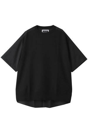 メゾンスペシャル/MAISON SPECIALの布帛ドッキング S/S ニットTEE(110100/110102)