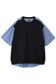 布帛ドッキング S/S ニットTEE