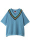 【UNISEX】Vネック チルデンニットTEE メゾンスペシャル/MAISON SPECIAL L.BLU(ライトブルー)