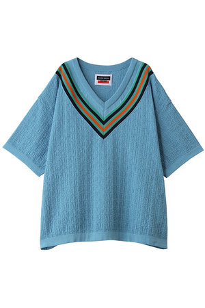 メゾンスペシャル/MAISON SPECIALの【UNISEX】Vネック チルデンニットTEE(110300/110301)