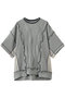 【UNISEX】異素材ドッキングメロウ クルーネック S/S ニットTEE メゾンスペシャル/MAISON SPECIAL G.BGE(グレーベージュ)