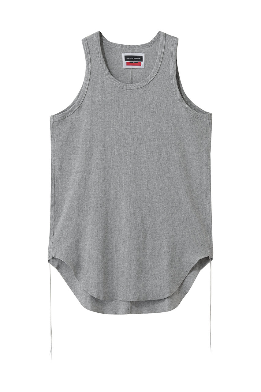 メゾンスペシャル/MAISON SPECIALの【UNISEX】フライスレイヤードラウンドタンクトップ(GRY(グレー)/11261411322)