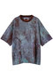 【UNISEX】DRYカスリニットTEE S/S アブストラクトパターン メゾンスペシャル/MAISON SPECIAL L.BLU(ライトブルー)