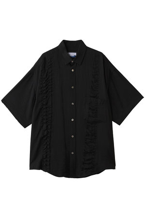 メゾンスペシャル/MAISON SPECIALの【UNISEX】Prime-Over フリルギャザー切替シャツ(110400/110402)
