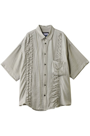 メゾンスペシャル/MAISON SPECIALの【UNISEX】Prime-Over フリルギャザー切替シャツ(110400/110402)