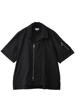 メゾンスペシャル/MAISON SPECIALの【UNISEX】レイヤリングMA-1 オープンカラーS/Sシャツ(110400/110402)
