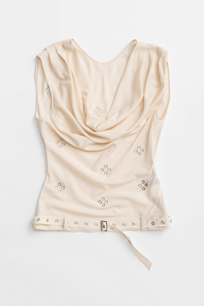 メゾンスペシャル/MAISON SPECIALの【予約販売】Front-Draped TOPs/フロントドレープトップス(WHT(ホワイト)/21261315806)
