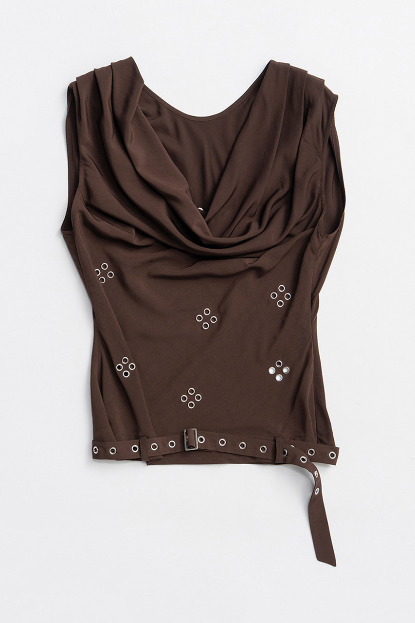 メゾンスペシャル/MAISON SPECIALの【予約販売】Front-Draped TOPs/フロントドレープトップス(BRN(ブラウン)/21261315806)