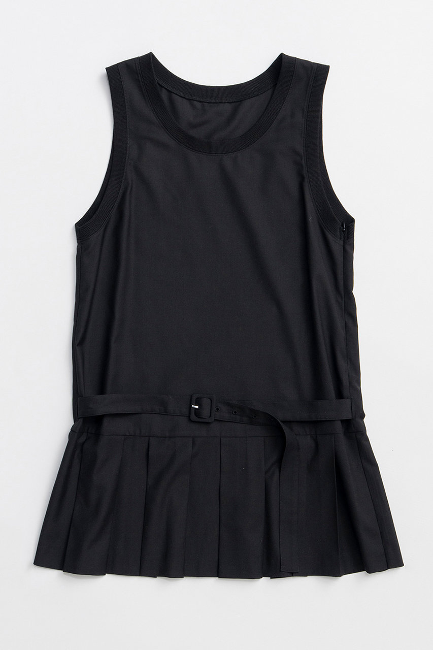 メゾンスペシャル/MAISON SPECIALの【予約販売】Pleated Mini Jumper Skirt/プリーツミニジャンパースカート(BLK(ブラック)/21261316307)