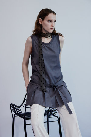 メゾンスペシャル/MAISON SPECIALの【予約販売】Pleated Mini Jumper Skirt/プリーツミニジャンパースカート(110700/110701)