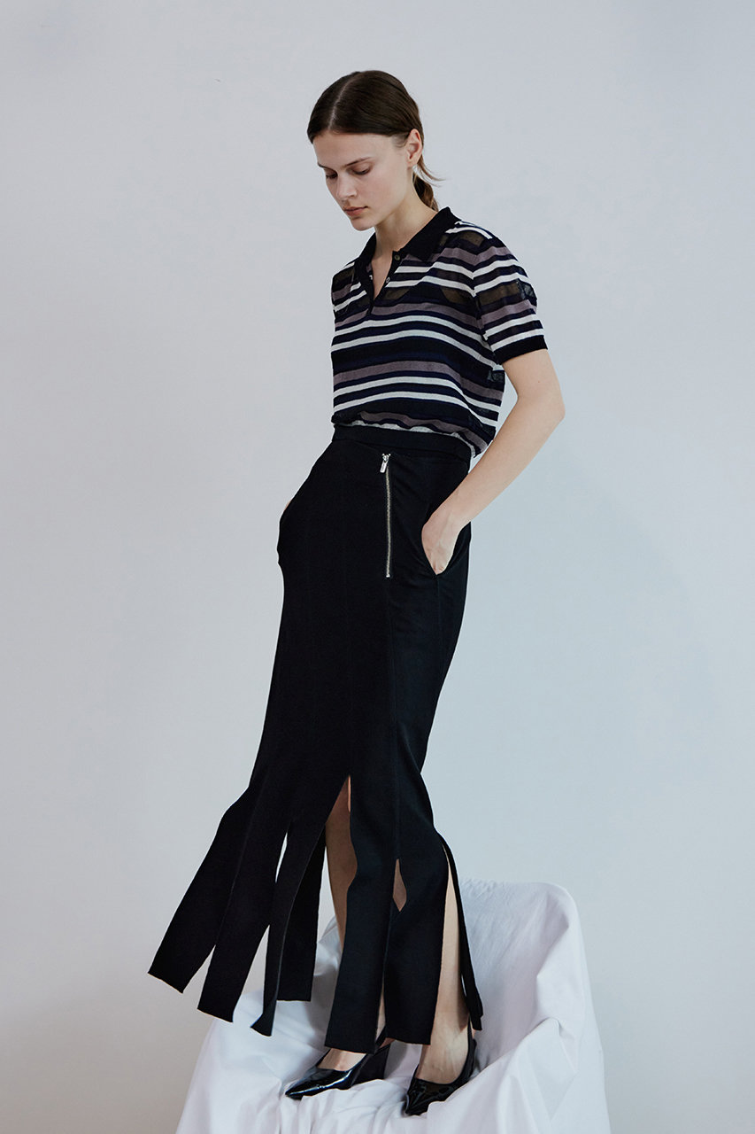 MAISON SPECIAL(メゾンスペシャル)｜【予約販売】Sheer Border Knit