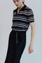 【予約販売】Sheer Border Knit Polo/シアーボーダーニットポロ メゾンスペシャル/MAISON SPECIAL