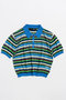 【予約販売】Sheer Border Knit Polo/シアーボーダーニットポロ メゾンスペシャル/MAISON SPECIAL BLU(ブルー)
