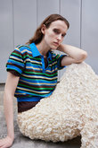 Sheer Border Knit Polo/シアーボーダーニットポロ