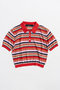 【予約販売】Sheer Border Knit Polo/シアーボーダーニットポロ メゾンスペシャル/MAISON SPECIAL RED(レッド)