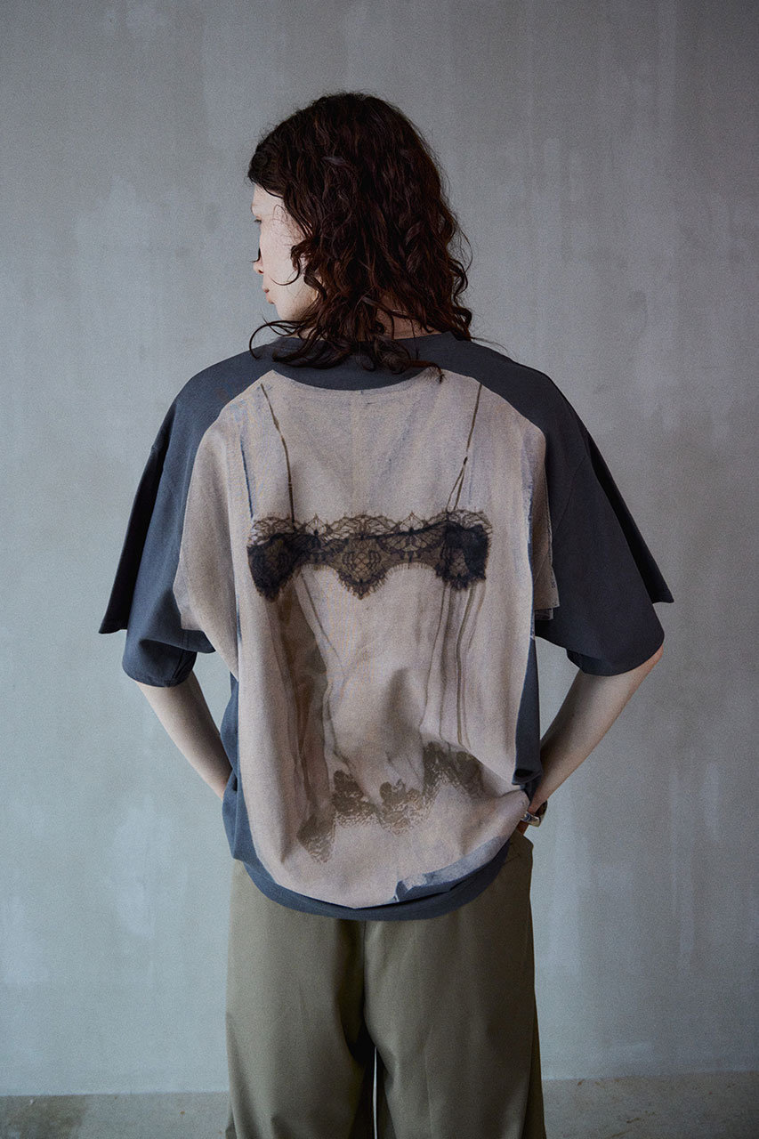 メゾンスペシャル トロンプルイユ スキントップス フリーサイズ 黒 MAISON SPECIAL(メゾンスペシャル)｜Lingerie Trompe l'oeil T-Shirt