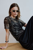 Hand-Knit Mesh T-Shirt/ハンドロゴメッシュTシャツ
