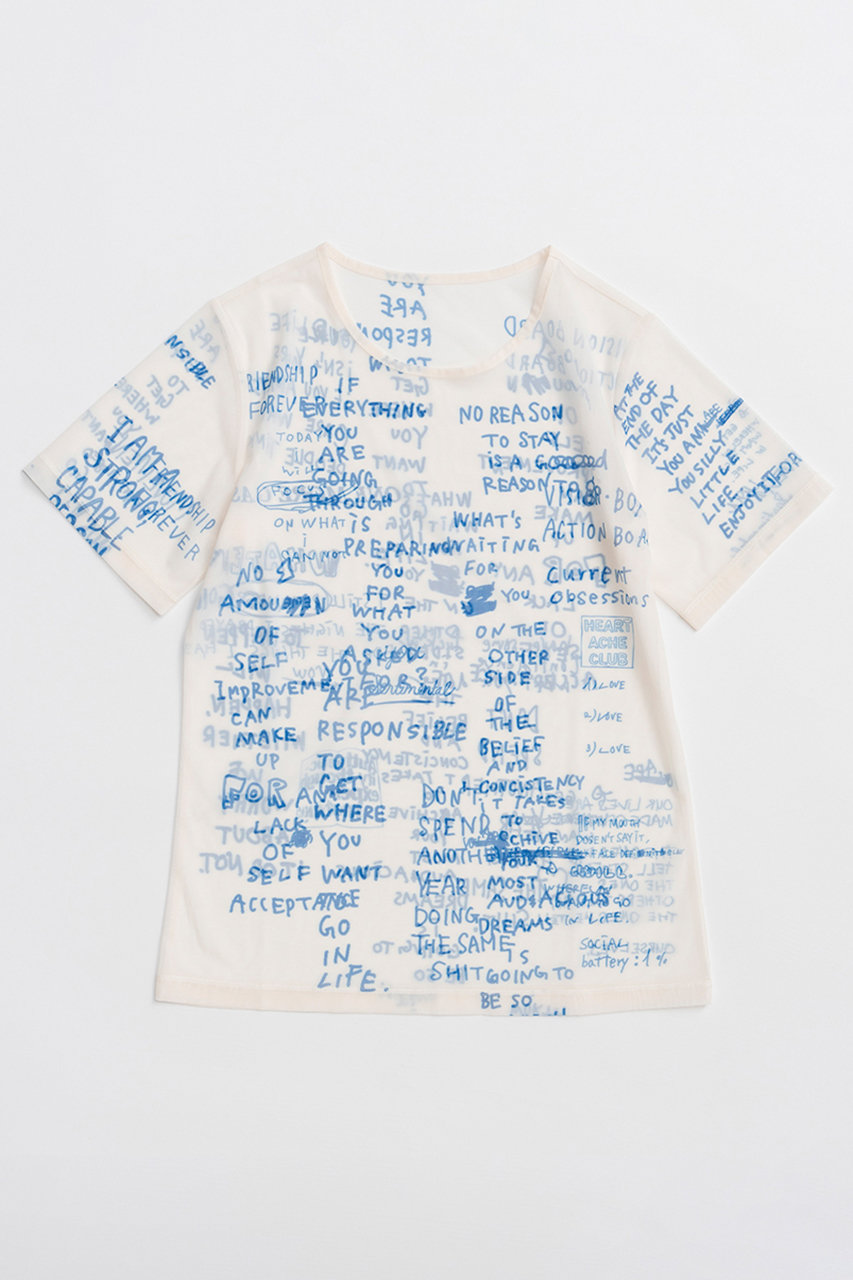 メゾンスペシャル/MAISON SPECIALの【予約販売】Hand-Knit Mesh T-Shirt/ハンドロゴメッシュTシャツ(WHT(ホワイト)/21261415319)