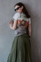 Flower Print Ribbed Tank Top/フラワープリントリブタンクトップ メゾンスペシャル/MAISON SPECIAL