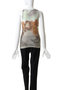 Flower Print Ribbed Tank Top/フラワープリントリブタンクトップ メゾンスペシャル/MAISON SPECIAL