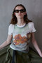 Flower Print Ribbed Tank Top/フラワープリントリブタンクトップ メゾンスペシャル/MAISON SPECIAL