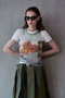 Flower Print Ribbed Tank Top/フラワープリントリブタンクトップ メゾンスペシャル/MAISON SPECIAL