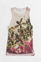 【予約販売】Flower Print Ribbed Tank Top/フラワープリントリブタンクトップ メゾンスペシャル/MAISON SPECIAL YEL(イエロー)