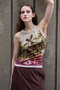 【予約販売】Flower Print Ribbed Tank Top/フラワープリントリブタンクトップ メゾンスペシャル/MAISON SPECIAL