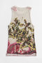 【予約販売】Flower Print Ribbed Tank Top/フラワープリントリブタンクトップ メゾンスペシャル/MAISON SPECIAL