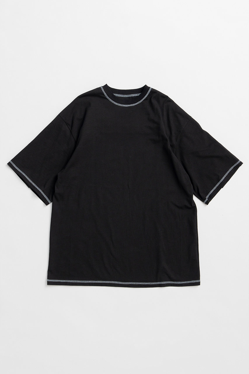 メゾンスペシャル/MAISON SPECIALのMulti-Way Color Stitch-Over T-Shirt/マルチウェイカラーステッチオーバーTEE(BLK(ブラック)/21261415818)
