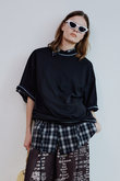 Multi-Way Color Stitch-Over T-Shirt/マルチウェイカラーステッチオーバーTEE