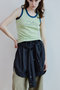 【予約販売】Two-Tone Ringer Tank/バイカラーリンガータンク メゾンスペシャル/MAISON SPECIAL