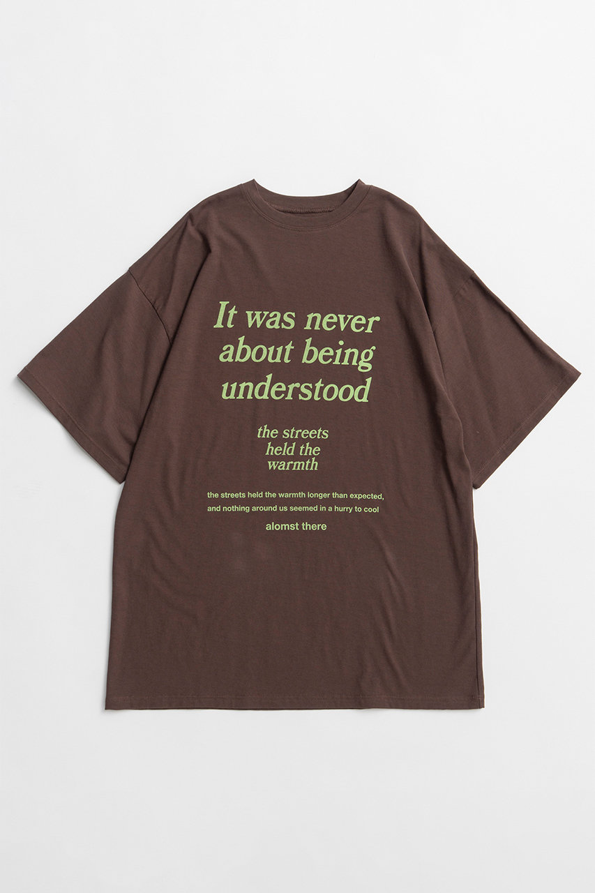 メゾンスペシャル/MAISON SPECIALの【予約販売】Message-Over T-Shirt/メッセージオーバーTシャツ(BRN(ブラウン)/21261415822)