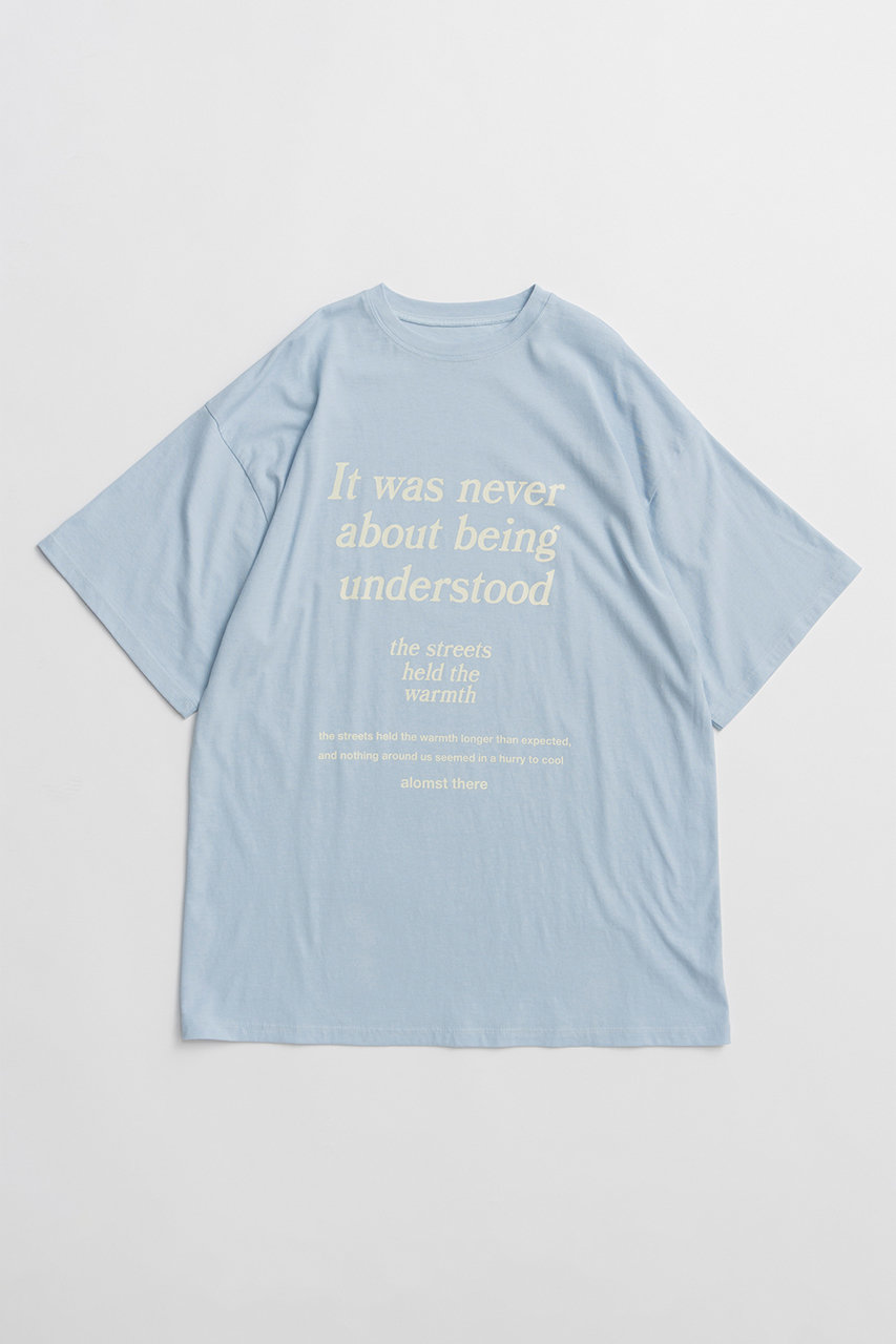 メゾンスペシャル/MAISON SPECIALの【予約販売】Message-Over T-Shirt/メッセージオーバーTシャツ(BLU(ブルー)/21261415822)