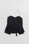 【予約販売】Wrap Pleats Dock T-Shirt/ラッププリーツドッキングTシャツ メゾンスペシャル/MAISON SPECIAL BLK(ブラック)