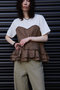 Wrap Pleats Dock T-Shirt/ラッププリーツドッキングTシャツ メゾンスペシャル/MAISON SPECIAL