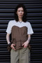 Wrap Pleats Dock T-Shirt/ラッププリーツドッキングTシャツ メゾンスペシャル/MAISON SPECIAL