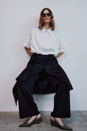 メゾンスペシャル/MAISON SPECIALの【予約販売】Wrap-Draped Skirt Pants/ラップドレープスカートパンツ(110600/110601)