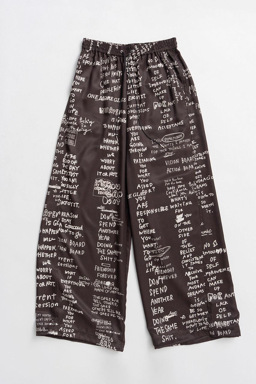 メゾンスペシャル/MAISON SPECIALの【予約販売】Hand Logo Easy Pants/ハンドロゴイージーパンツ(BLK(ブラック)/21261465315)