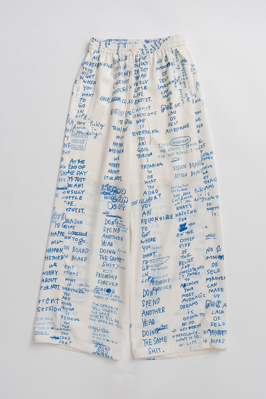 メゾンスペシャル/MAISON SPECIALの【予約販売】Hand Logo Easy Pants/ハンドロゴイージーパンツ(WHT(ホワイト)/21261465315)