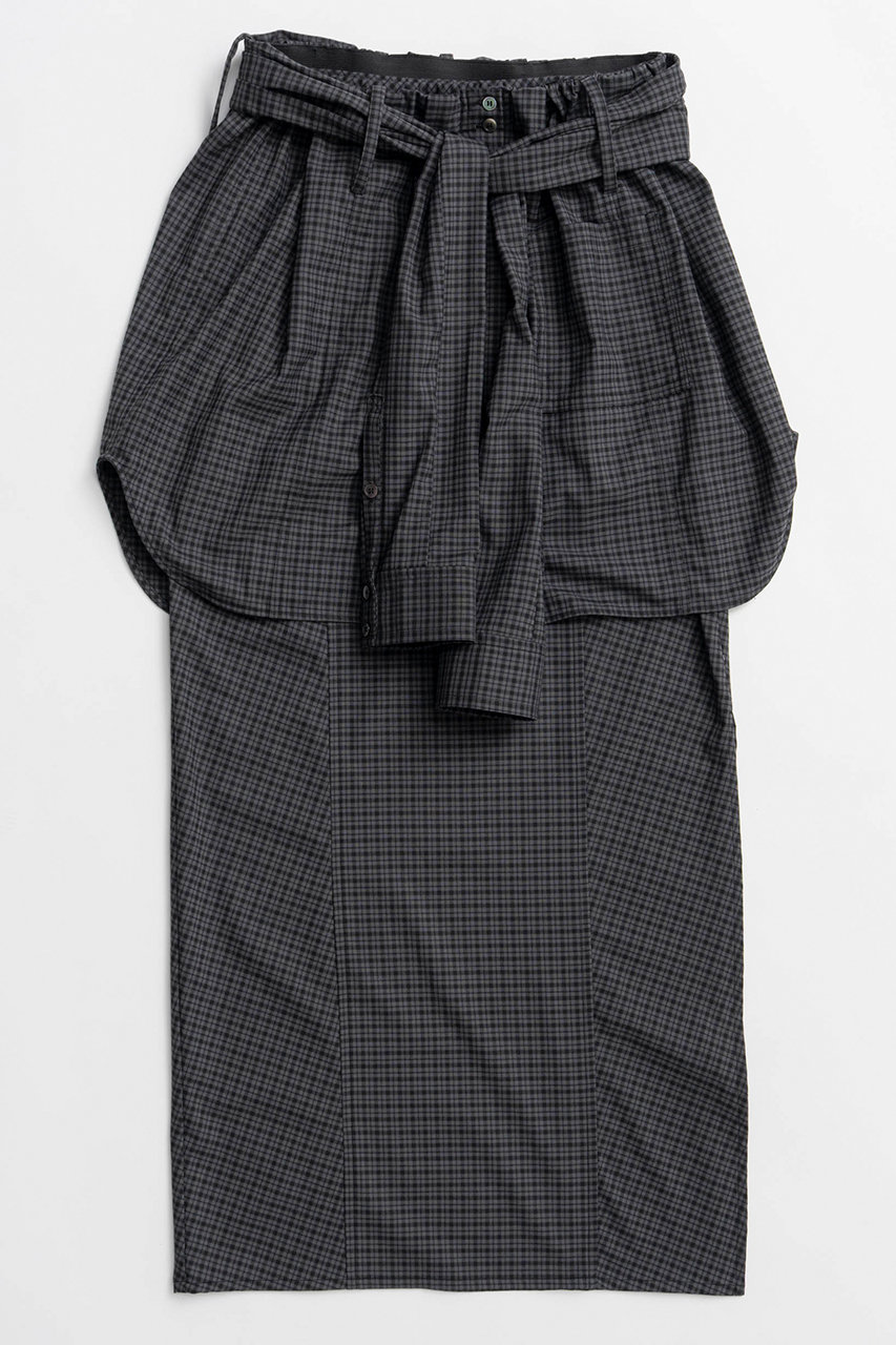 メゾンスペシャル/MAISON SPECIALの【予約販売】Shirt-style multi-skirt/シャツライクマルチスカート(BLK(ブラック)/21261515303)