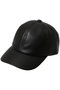 【UNISEX】アーティフィシャルレザー 6パネルCAP メゾンスペシャル/MAISON SPECIAL D.BLK(ブラック)