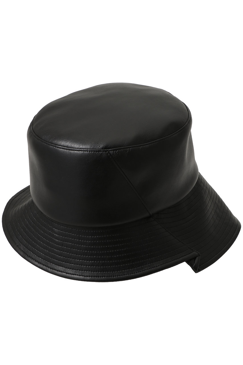 メゾンスペシャル/MAISON SPECIALの【UNISEX】アーティフィシャルレザー サイドタックバケットハット(D.BLK(ブラック)/11261661302)