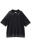 【UNISEX】ハイツイストピグメントブリーチ ニットポロ