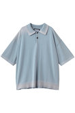 【UNISEX】ハイツイストピグメントブリーチ ニットポロ