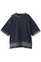 【UNISEX】ハイツイストピグメントブリーチ ニットTシャツ メゾンスペシャル/MAISON SPECIAL NVY(ネイビー)