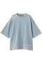 【UNISEX】ハイツイストピグメントブリーチ ニットTシャツ メゾンスペシャル/MAISON SPECIAL S.BLU(スカイブルー)
