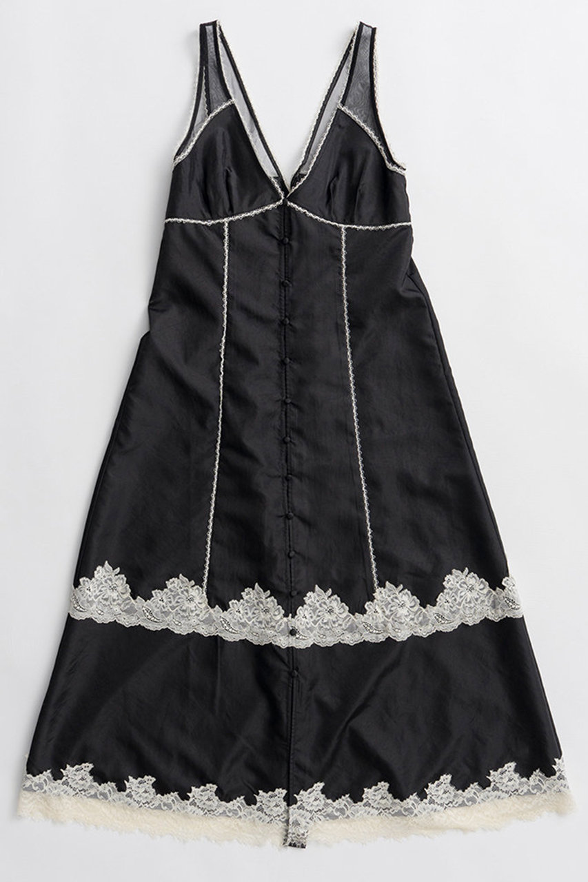 メゾンスペシャル/MAISON SPECIALの【予約販売】Sleeveless Lingerie-Style Dress/ノースリーブランジェリーワンピース(BLK(ブラック)/21261266306)