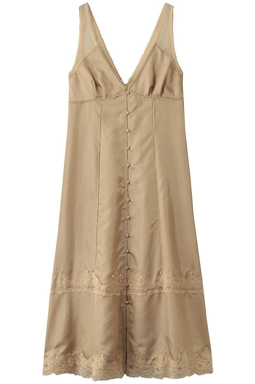 メゾンスペシャル/MAISON SPECIALのSleeveless Lingerie-Style Dress/ノースリーブランジェリーワンピース(BGE(ベージュ)/21261266306)